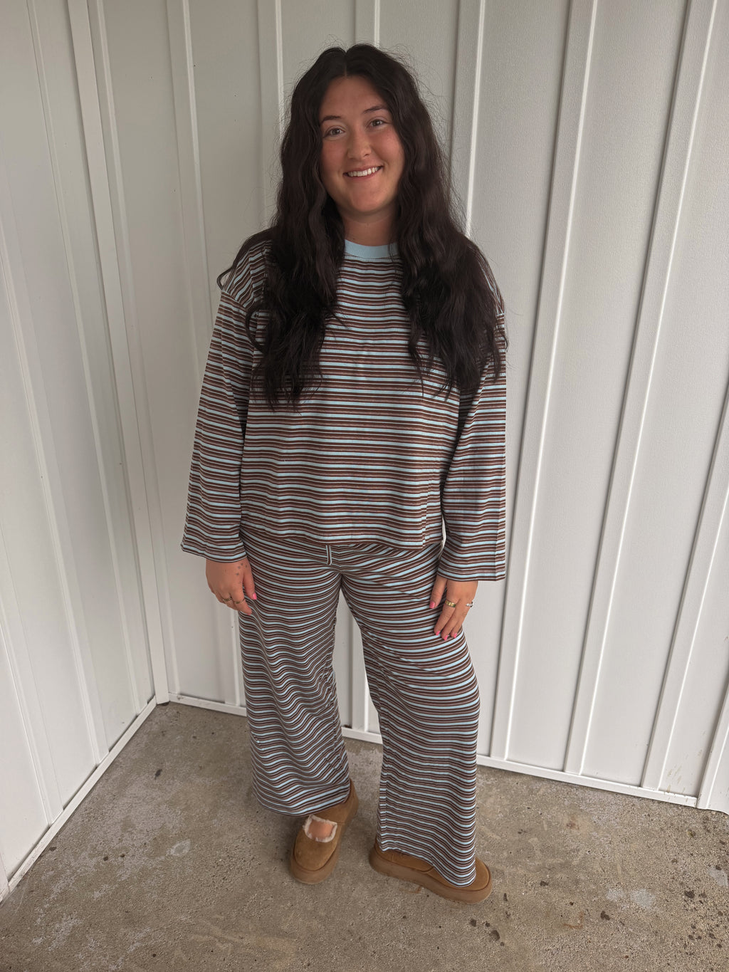 fall babe striped set