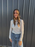 TEXTURED LONG SLEEVE TOP