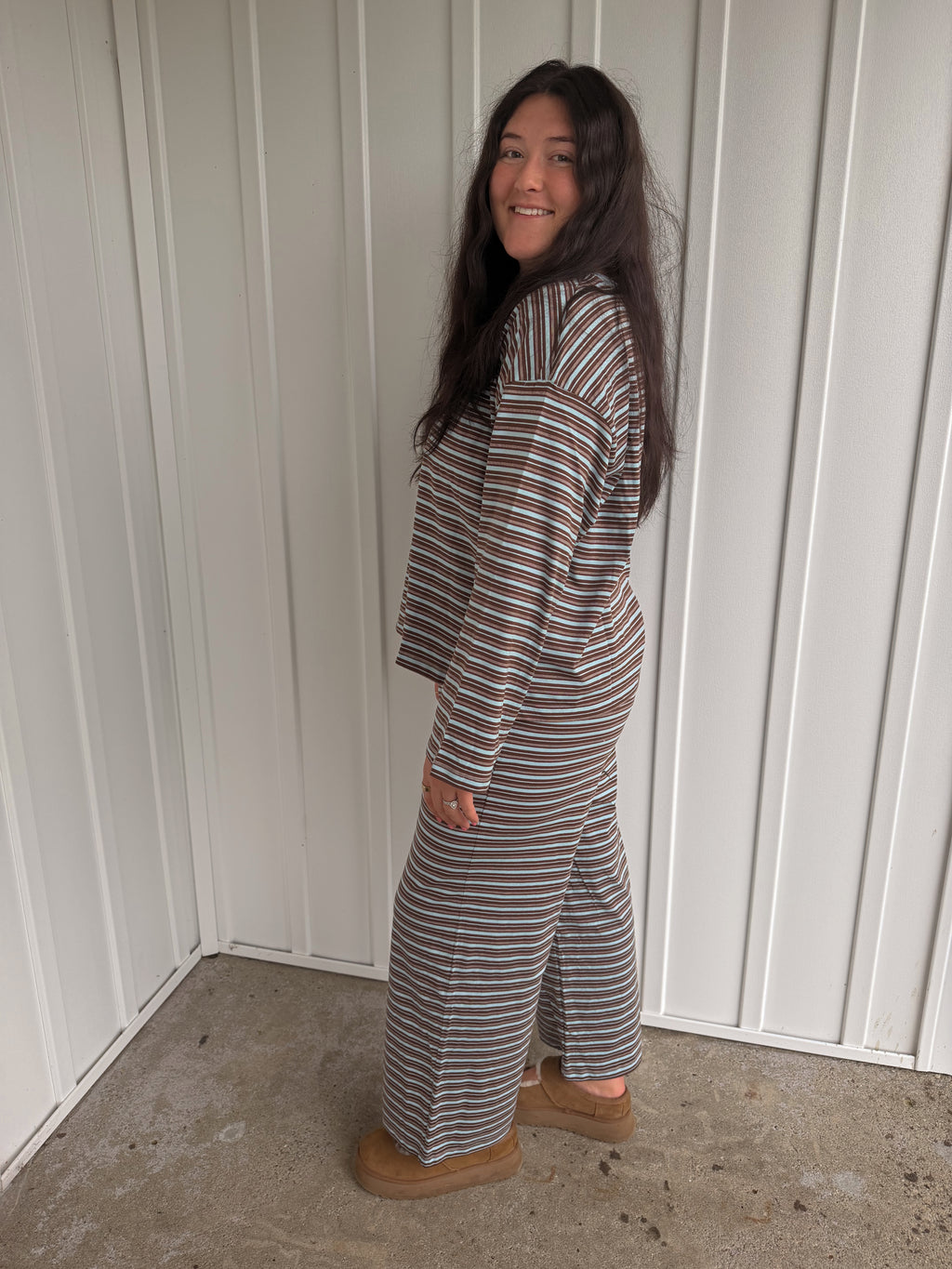 fall babe striped set