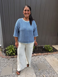 Cream Wide Leg Cargo Pants