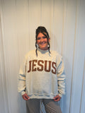 JESUS & God is good Reversible mock neck sweatshirt