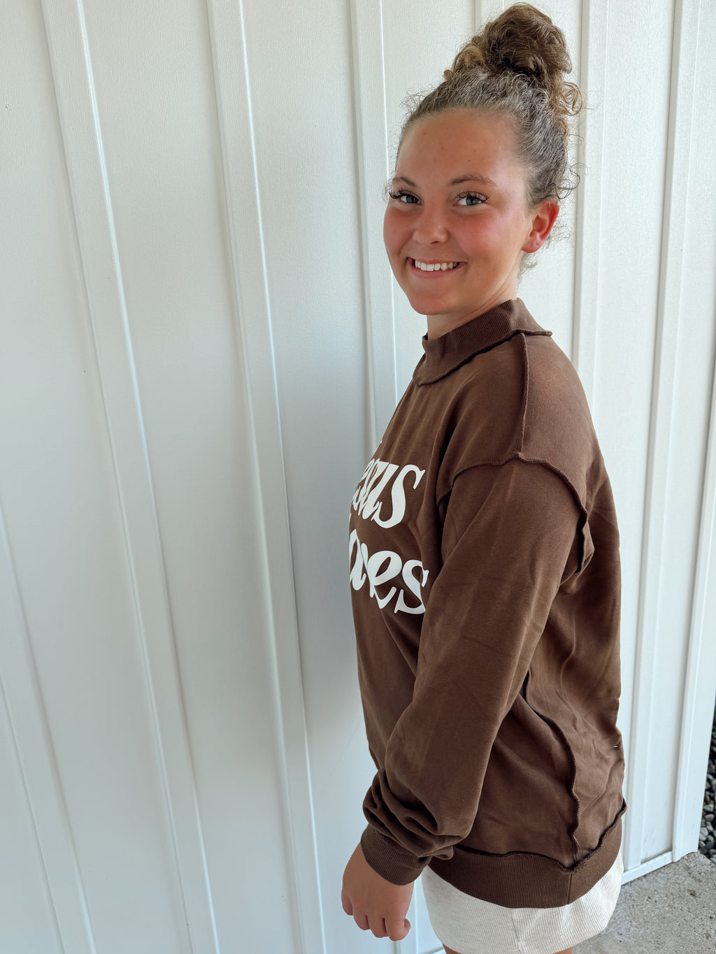 Jesus Saves Mock Neck Sweatshirt