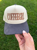 COFFEEGRL Suede Brim Trucker Hat