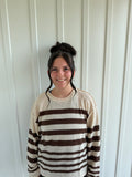 BREATHABLE STRIPED KNIT SWEATER