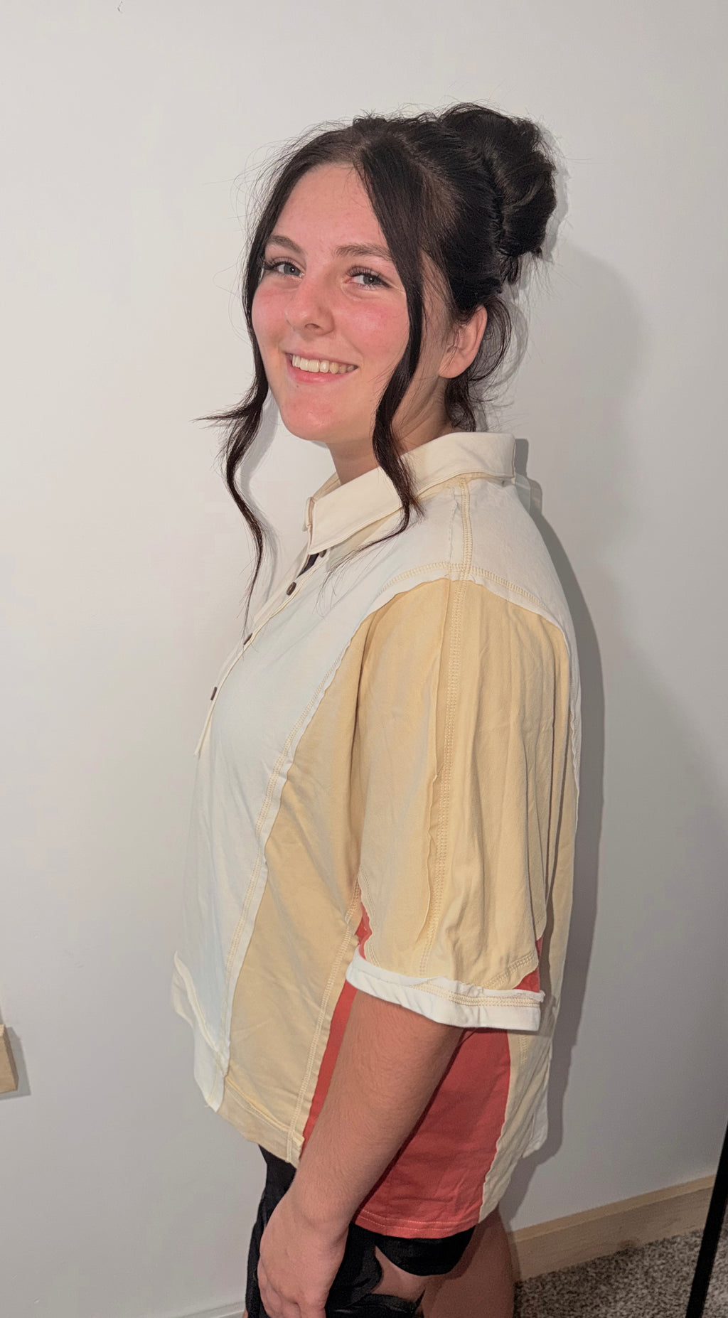 Oversized Color Block Top