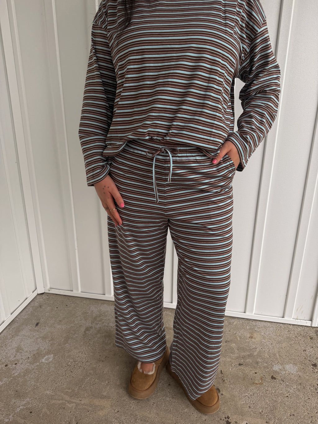 fall babe striped set